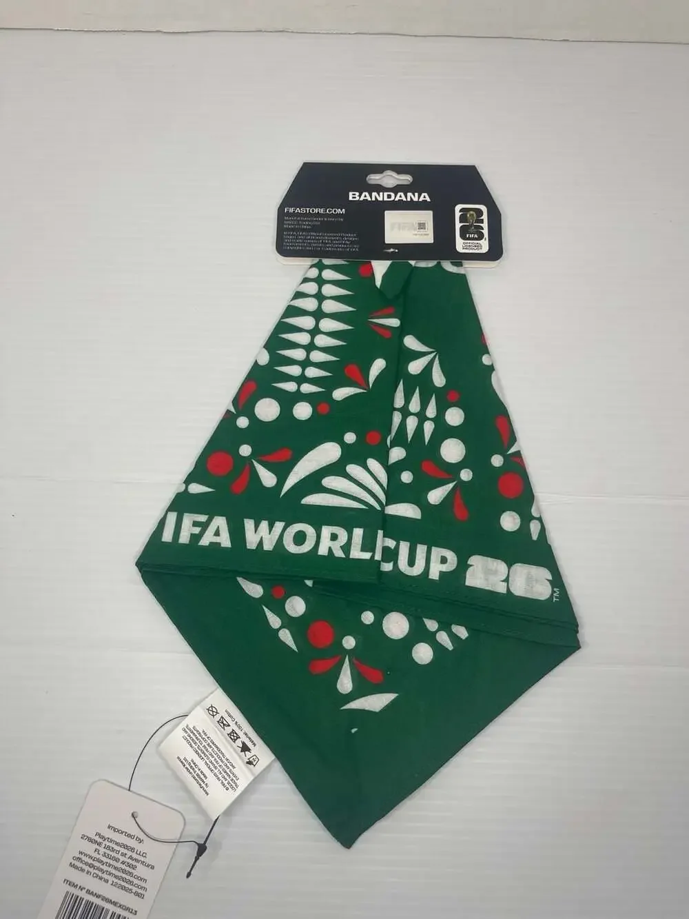 FIFA World Cup 2026 Official Licensed Product Mexico Folkloric Pattern Bandana